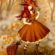 Схема вышивки «ведьмочка»