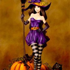 Схема вышивки «ведьмочка»