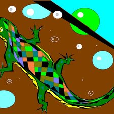 Схема вышивки «Ящерка»