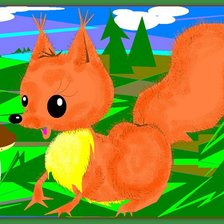 Схема вышивки «бельчонок»