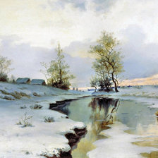 Схема вышивки «Апрельский пейзаж»