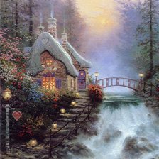 Схема вышивки «Дом у ручья 3»