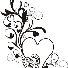 Схема вышивки «Черное сердце»