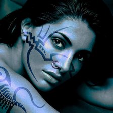 Схема вышивки «Девушка с татуировкой»