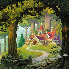 Схема вышивки «Дом из сказки»