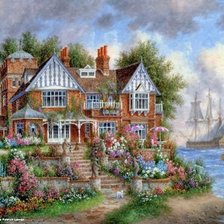 Схема вышивки «Замок мечты»