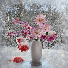 Схема вышивки «весна среди зимы»