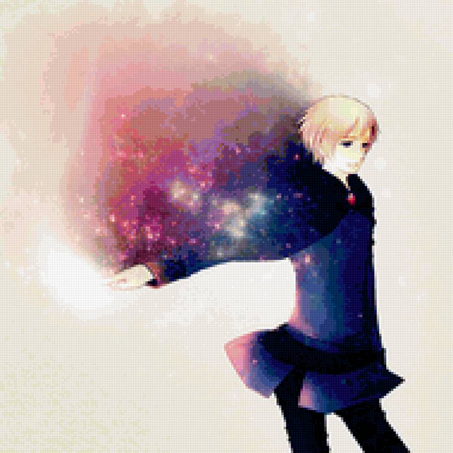 Аниме Галактика - галактика, мальчик, аниме - предпросмотр