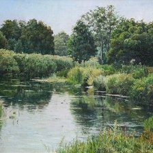 Схема вышивки «Берег реки.»