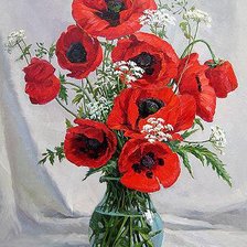 Схема вышивки «Маки»