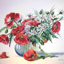 Маки и ромашки