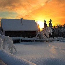 Схема вышивки «зима»