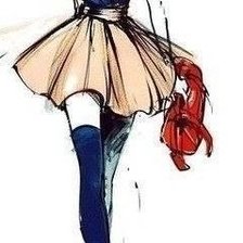 Схема вышивки «Девушка»