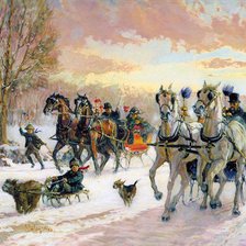 Схема вышивки «ретро картина»