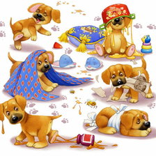 Схема вышивки «веселая компания»