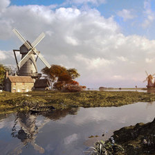 Схема вышивки «Мельница»