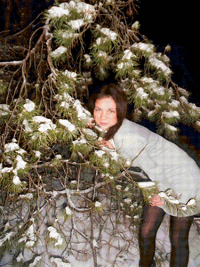 Доченька - ель, снег, зима - предпросмотр