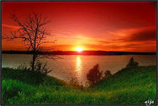 Схема вышивки «закат»