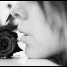 Схема вышивки «Девушка с розой»