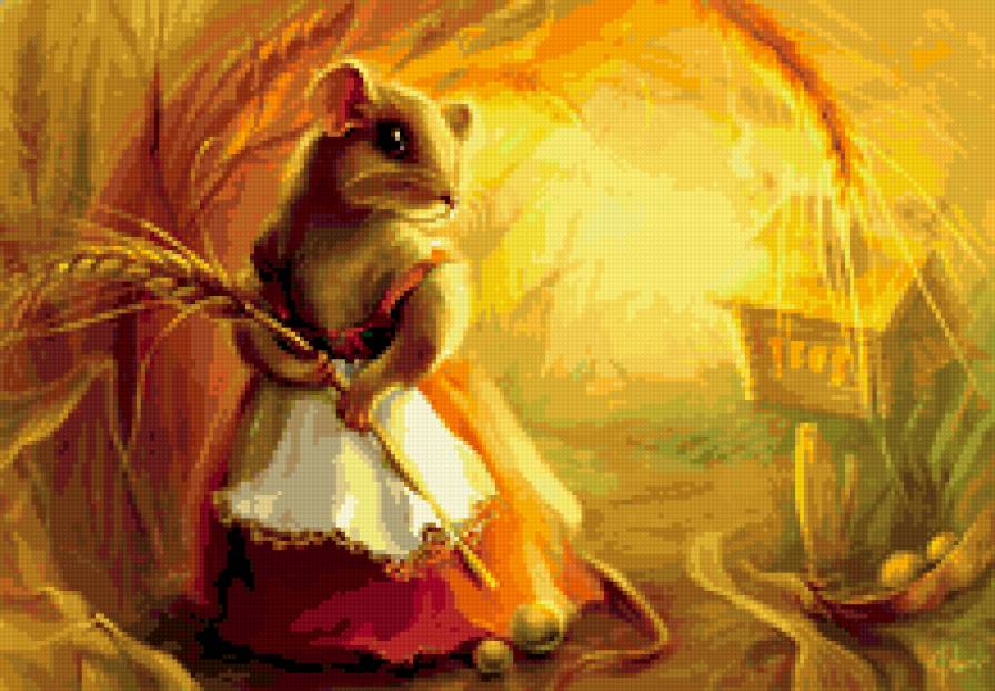 мышка - сказка, колосок, мышка - предпросмотр