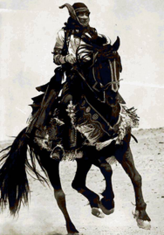 Арабский воин - восток, воин, люди, лошадь - предпросмотр