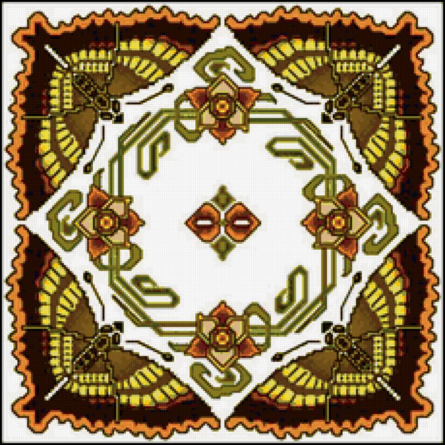 подушка -бабочки - подушка - предпросмотр