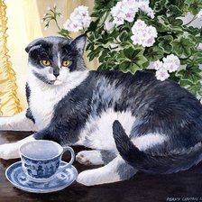 Схема вышивки «кошки»