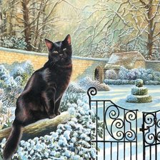 Схема вышивки «кошки»