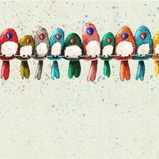 Схема вышивки «Птички»