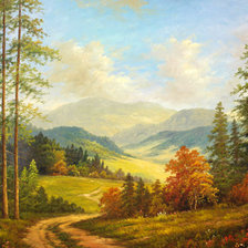 Схема вышивки «Пейзаж»