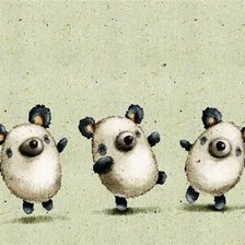 Схема вышивки «Панды»