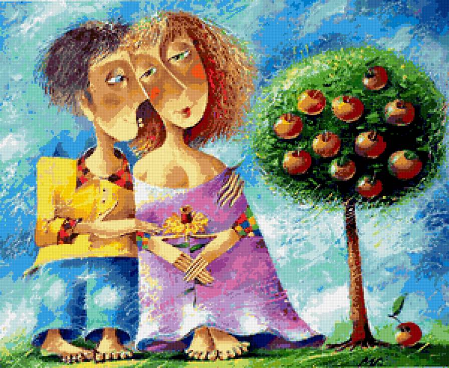 Юрий Мацик. Прогулка - живопись.люди.пары.любовь - предпросмотр