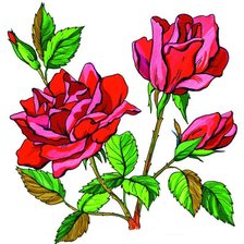 Схема вышивки «роза»