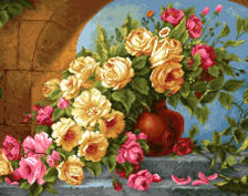 Схема вышивки «розы»