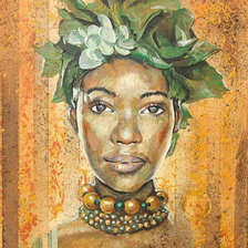 Схема вышивки «африканская красотка»