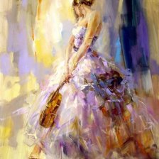 Схема вышивки «Скрипачка»