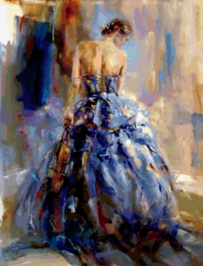 Скрипачка - девушка, скрипка - предпросмотр