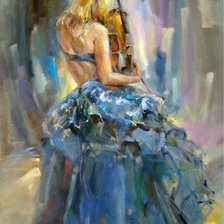 Схема вышивки «Скрипачка»