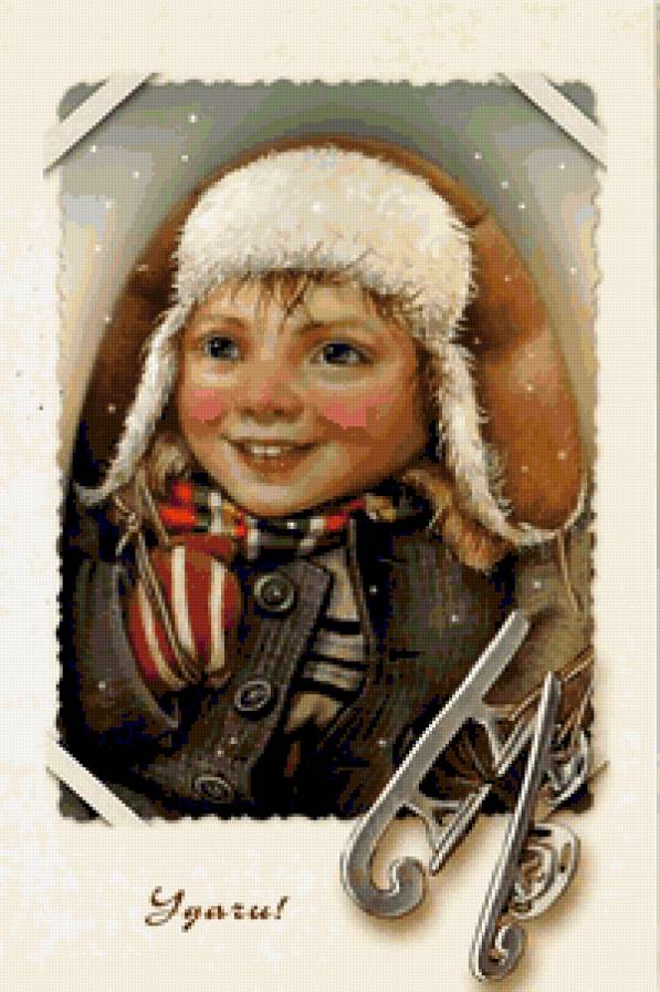 удачи! - портрет, мальчик, дети, живопись - предпросмотр