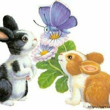 Схема вышивки «Пасхальные зайки»