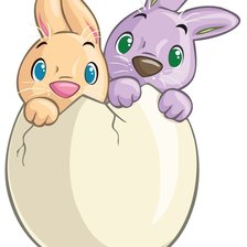 Схема вышивки «кролики»