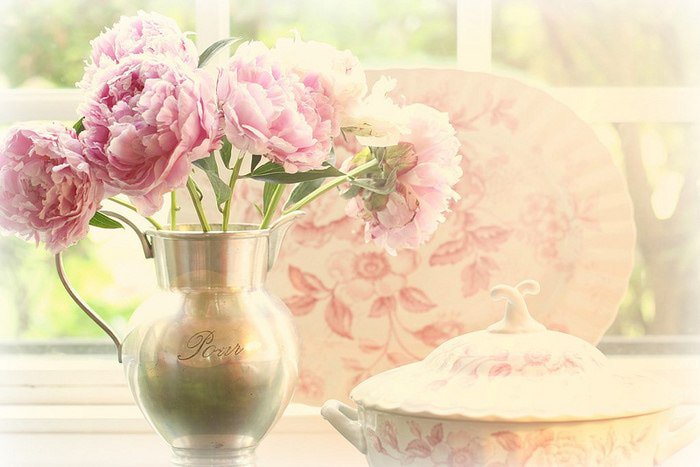 Пионы, серия "Нежность" - цветы, нежность, букет, пионы - оригинал