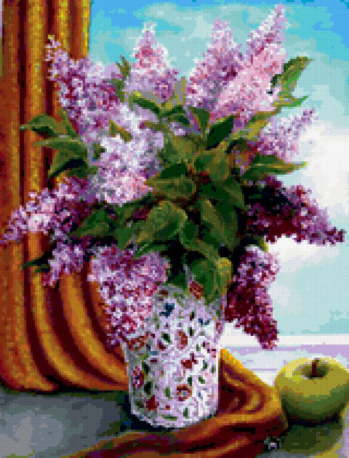 ваза с сиренью - букет, сирень - предпросмотр