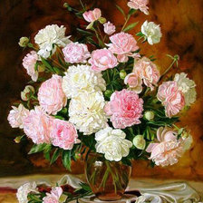 Схема вышивки «Пионы»