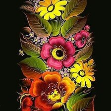 цветы на черном