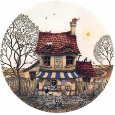 Схема вышивки «Домишки»