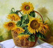 Схема вышивки «подсолнухи»