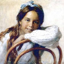 Схема вышивки «девушка»