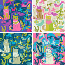 Схема вышивки «Подушка кошки»