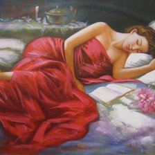 Схема вышивки «Девушка»